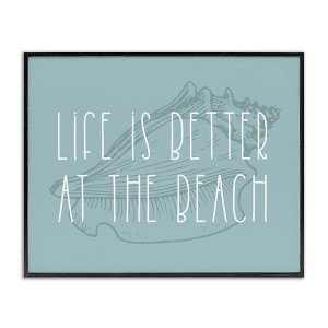 Stupell Industries Better at Beach with Shell, 20" x 16" - 1 of 4