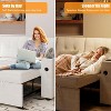 84" L-Shaped Sleeper Sofa Bed with Pull-Out Mattress, Modern Sectional Couch w/Dual Storage Armrests - 4 of 4