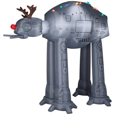 Star Wars Christmas Airblown Inflatable AT as Reindeer w/Light String Giant Wars, 8 ft Tall