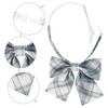 INSPIRE CHIC Women's Pre-tied Plaid Adjustable Elastic Band Casual Bow Ties - 3 of 4