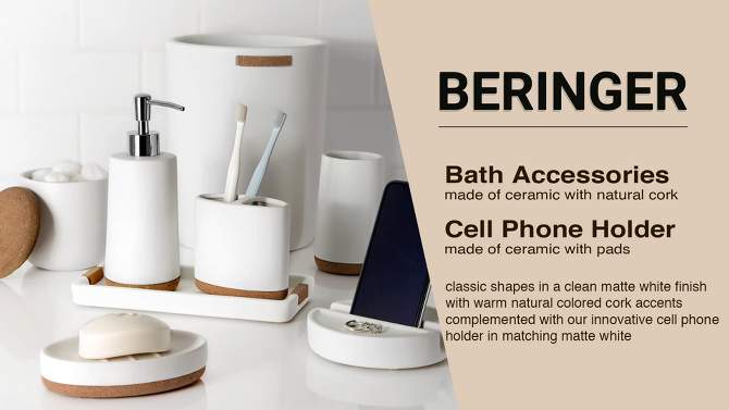 Beringer Bathroom Tumbler White - Allure Home Creations, 2 of 6, play video