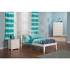 AFI Furnishings Richmond Twin Platform Bed with Open Footboard and Turbo Charger in White - 3 of 4
