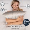 Dr Pillow Dreamzie - 1 x 19 Momme Silk Pillowcase, Double Sided Luxury Silk - Gold - 2 of 4