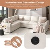 108" Pull-Out Sleeper Sofa Couches, Upholstered Modular Sectional Sofa with USB and Type-C Interfaces-ModernLuxe - 4 of 4