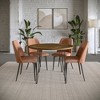 Jofran,Maddox Mid-Century Modern Faux Leather Upholstered Dining Chair (Set of 2) - 2 of 4