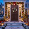 SEVOBAL Wreaths 3PCS Set Christmas Wreath Christmas Door Wreath with Pine Cones Greenery Berry Holly Wreath Holiday Home Decor, Green, 13"*13"*1.1" - 4 of 4