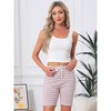 INSPIRE CHIC Women's Stripe Pajama Bottoms Soft Elastic Waist Drawstring Sleepwear Lounge Shorts with Pockets - 3 of 4
