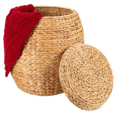 wicker storage boxes with lids large