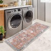 Area Rugs Vintage Distressed Living Room Rug Traditional Medallion Floral Print Rug Non Slip Bedroom Rug - 2 of 4