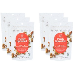 Purely Sprouted Chili & Black Pepper Sprouted Snack Mix - Case of 6 - 4 oz - 1 of 2