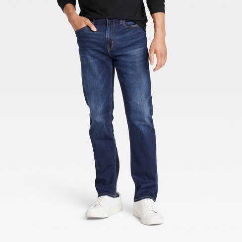 Men's Slim Straight Fit Jeans - Goodfellow & Co™ Dark Wash 34x32 : Target