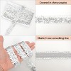 Alilang Elastic Sequin Trim, 1.2 Inch 3 Row Flat Glitter Paillette Sequin Ribbon, Metallic Stretch Sequin Strip Sewing DIY Craft, 5 Yards, Silver - 3 of 4