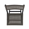 PAGED Foldable Outdoor Dining Chairs Set of 2 Wicker Patio Chairs with Woven Seat for Poolside, Garden, Backyard - 3 of 4
