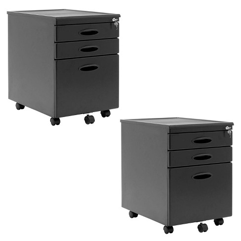 Studio Designs Mobile Office 3 Drawer, Office Storage Cabinet With File Drawer