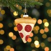 Northlight 4.25" Cheese and Pepperoni Pizza Slice Glass Christmas Ornament - 2 of 4