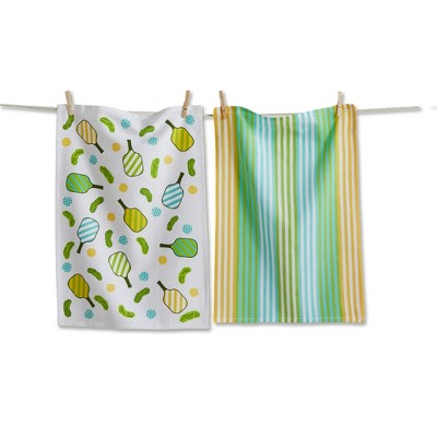Tag Pickleball Dishtowel Set Kitchen Towels Everyday Use Machine Washable 26x18 Inches Multi Color