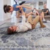 ChicFurnit Rug PAYAS Collection Durable Easy Clean Kid and Pet Friendly for Modern Living Spaces, Blue, 90"*6.5"*6.5" - 2 of 4