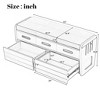 Modern Storage Bench, with Drawers & Removable Cushion, Shoe Bench, for Bedside, Living Room, Entryway, Multiple Design Styles & Color Combinations - 2 of 4