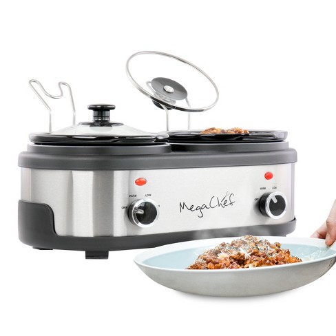  Dual Slow Cooker, Buffet Servers and Warmers with 2 X