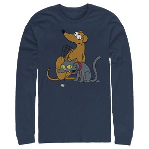 Men's The Simpsons Family Pets Long Sleeve Shirt - 1 of 4