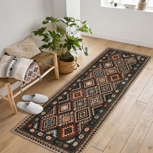 Washable Area Rug Modern Geometric Boho Floor Rugs for Living Room Easy to Care Non Shedding Farmhouse Accent Carpet for Nursery - 1 of 3