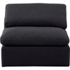Meridian Furniture,Indulge Linen Textured Fabric Armless Chair - 4 of 4