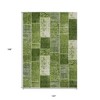 Olive Green And Artichoke Green Patchwork Washable Indoor Outdoor Area Rug - 3 of 4