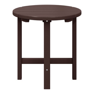 WestinTrends All-Weather Outdoor Patio Round Poly Adirondack Side Table