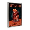 Stupell Industries Vintage Midcentury Negroni Drink Black Framed Floater Canvas Wall Art - 3 of 4