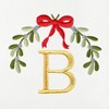 Linum Home Textiles Christmas MISTLETOE MONOGRAM - Embroidered Luxury 100% Turkish Cotton Hand Towels (Set of 2) - 3 of 3
