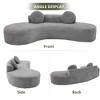 TiramisuBest 105.5inCurved Sofa, Modular Sectional Sofa with Storage, Sideboard Buffet Style Design for Living Room - 4 of 4