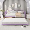 Metal Twin DayBed with Trundle, Sofa Beds with Steel Slat Support and Pull Out Bed, Space-Saving - 4 of 4