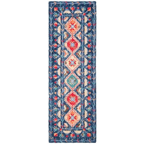 Aspen Apn515 Hand Tufted Runner Rug - Navy/orange - 2'3x9' - Safavieh :  Target