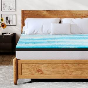 Dyonery Extra Firm 3-Inch Mattress Topper, Gel Memory Foam & High-Density Foam, Pain-Relieving Comfort, CertiPUR-US Certified - 1 of 4