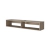 59.1" Melamine Modern Floating Media Rack with Two Shelves for Living Room and Bedroom - 2 of 4