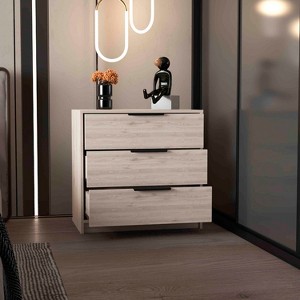 PAGED 3 Drawers Dresser Storage Cabinet with Superior Top and Metal Handles, Dresser for Bedroom - 1 of 4