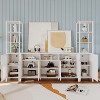 Farmhouse Entertainment Center for 70" TVs, 3-Piece Modular TV Console, Large TV Stand with Bookshelves, Engineered Wood for Living Room Bedroom - 3 of 4