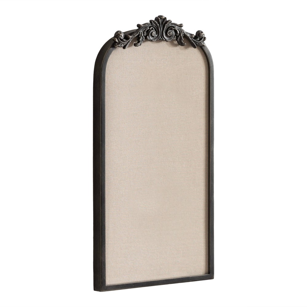 Kate & Laurel All Things Decor 13"X25" Arendahl Arch Framed Pinboard Black