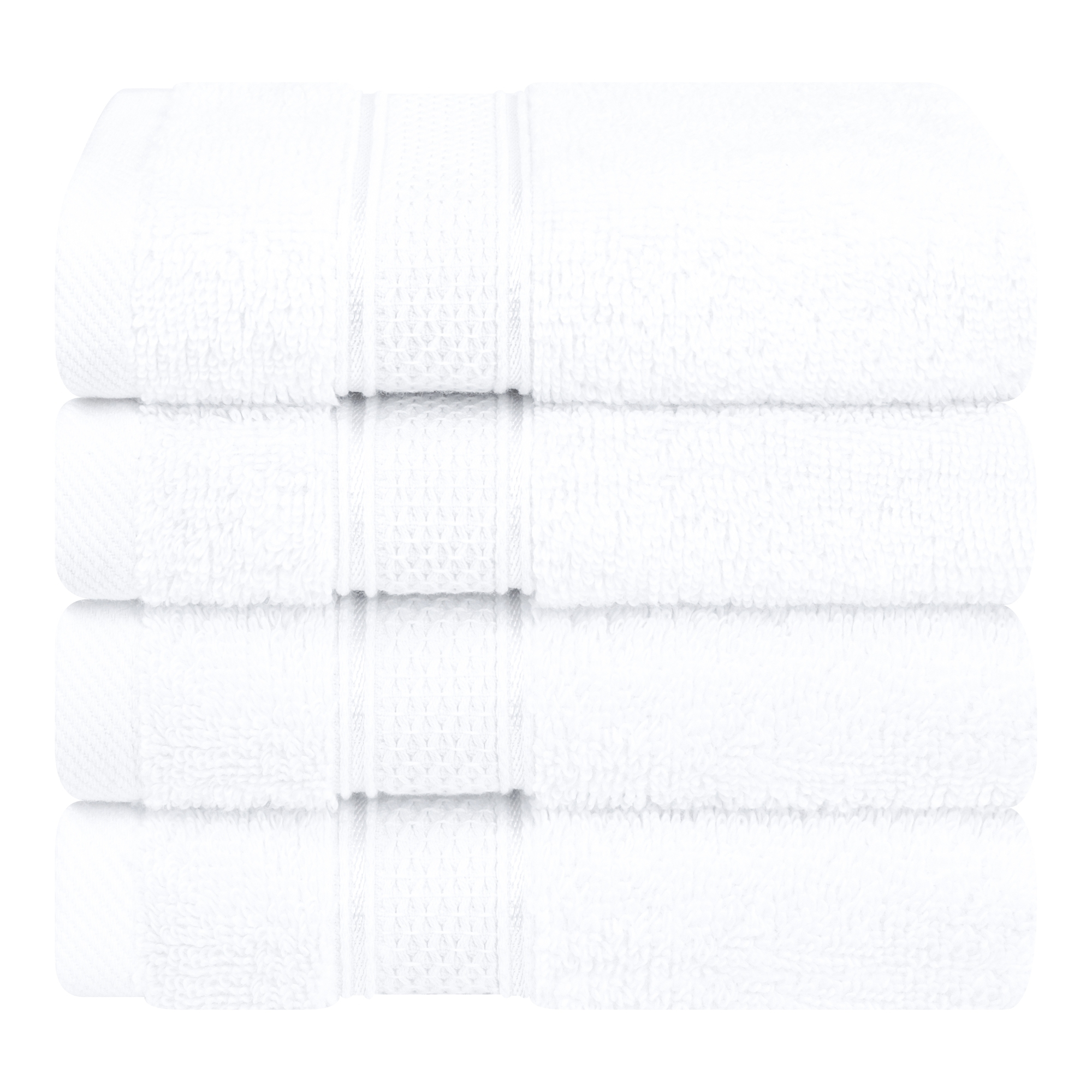 American Soft Linen Salem 4 Pack Washcloth Set | White
