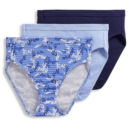 JOCKEY Women's 3-Pack Elance Cotton French Cut Breathe Brief Underwear,  Size 9 