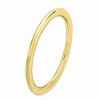 Black Bow Jewelry 1mm 14k Yellow Gold Plated Sterling Silver Polished Elegant Stack Band - 3 of 4