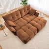 78.7" Chenille Modular Sectional Sofa Bed with High-Resilience Cushions and 2 Ottomans for Small Living Room - 2 of 4