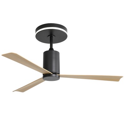 BestParts 52" Modern Flush Mount Ceiling Fan - LED Light, Remote Control