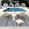 Camping Rug for Balcony Washable Easy-Clean Non-Slip Carpet Modern Boho Plastic Carpet Stain-Resistant RV Area Rug for Patio Picnic Beach - 4 of 4