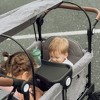 Kinder King Folding Wagon Stroller for 2 Kids, Adjustable Handle, All-Terrain Shock-Absorbing Wheel, Detachable Tray, Diaper Bag - 2 of 4