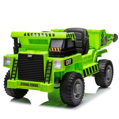 Kids Ride on Excavator, 12V Battery Powered Kids Excavator Ride On Toy, Ride on Tractor with Front Bucket, Toddlers Bulldozer with 2 Speed