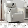 360° Swivel Recliner Nursery Rocking Chair Rocker Glider Single Sofa Accent Chair Leisure Lounge Chair with Phone Holder - ModernLuxe - 4 of 4