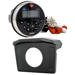 Clarion GR1BT MARINE USB/MP3/WMA/BT RECEIVER With Stinger SPXRNGDASH 13-18 Polaris Ranger Round Radio Dash Kit - 1 of 4