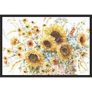 Amanti Art Sunflowers Forever 01 by Lisa Audit Canvas Wall Art Print Framed 33 x 23-in. - 1 of 4