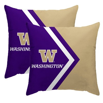 NCAA Washington Huskies Side Arrow Poly Span Throw Pillow - 2pk